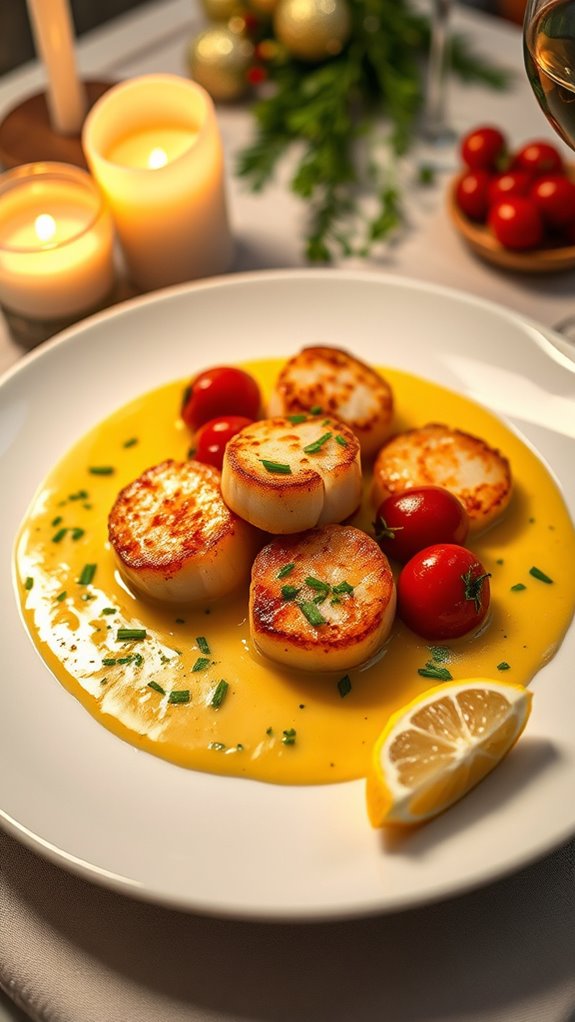 scallops with garlic lemon sauce