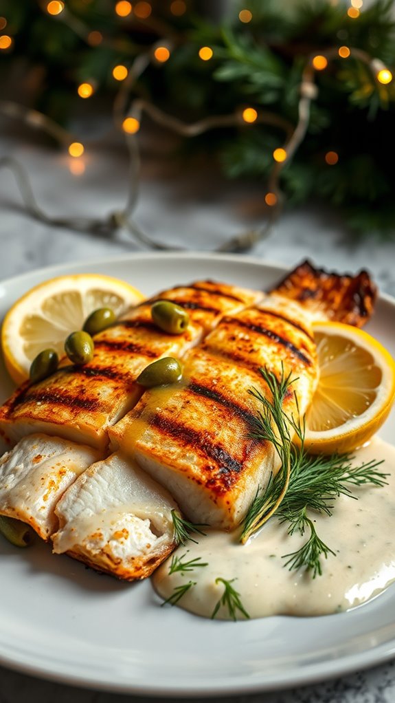 seared monkfish with dressing