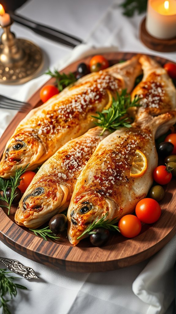 season branzino with herbs