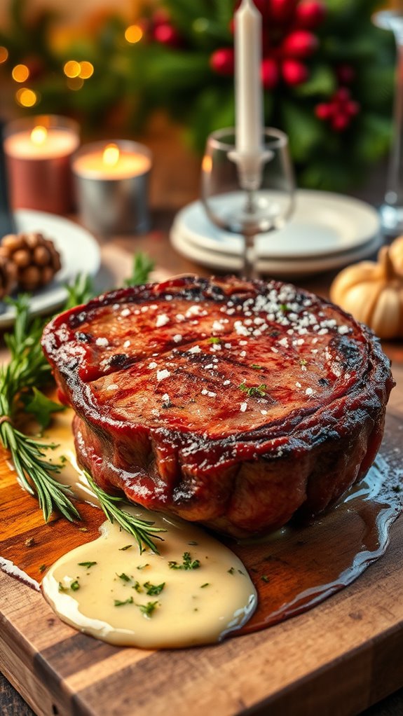 season rib eye steaks properly