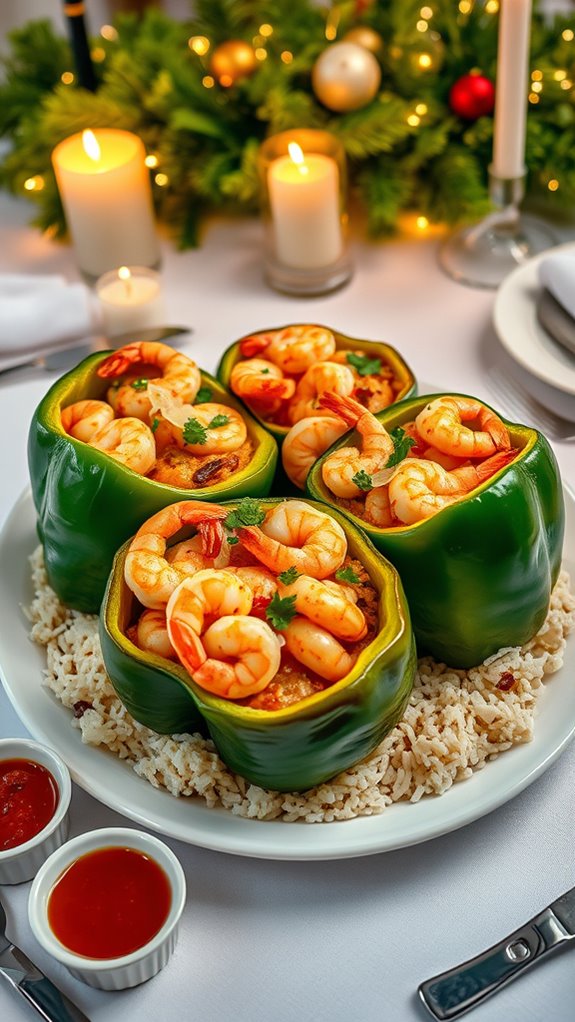 shrimp stuffed bell peppers