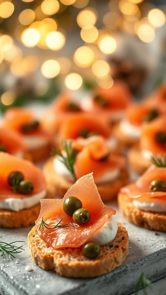 smoked salmon appetizer canap s