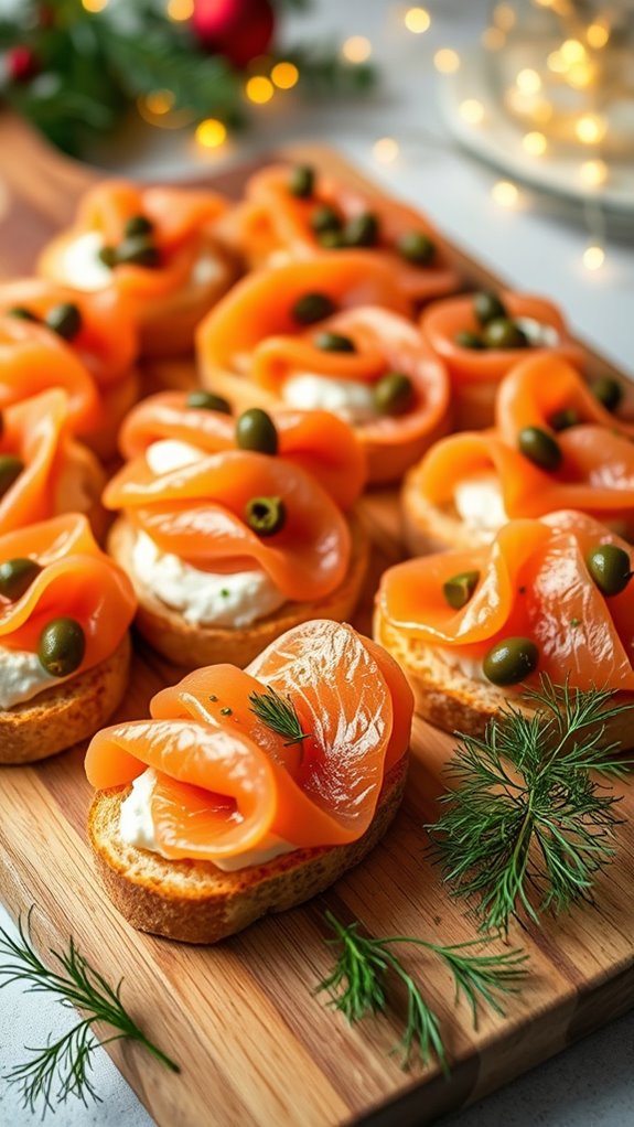 smoked salmon capers crostini