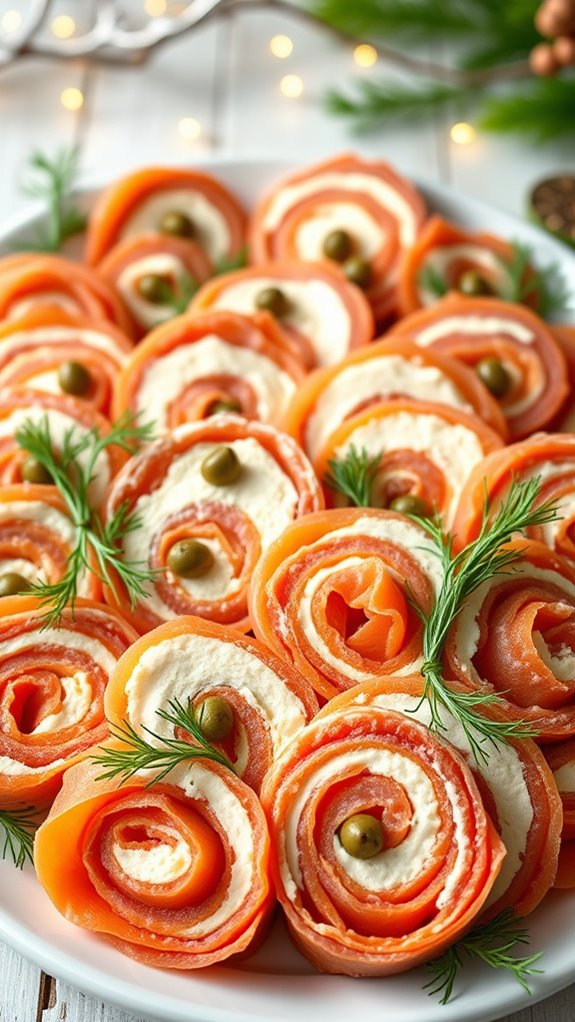 smoked salmon tortilla pinwheels