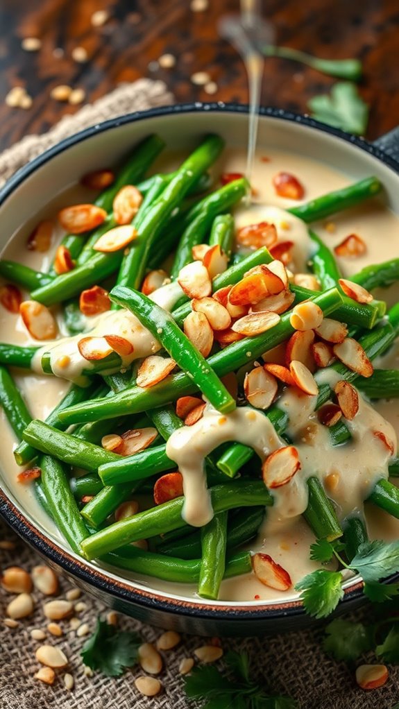 spicy asian green bean casserole