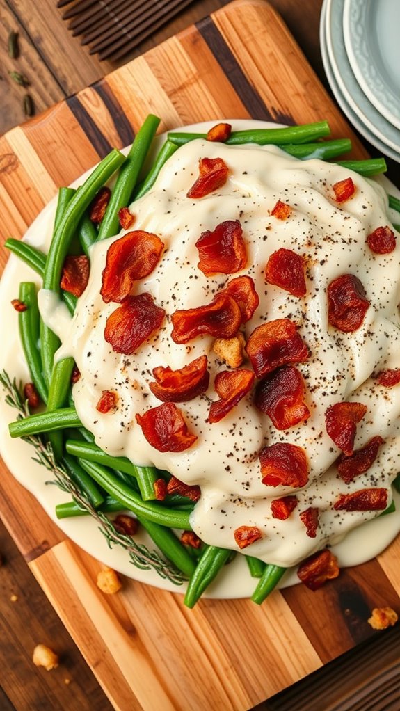 spicy bacon green bean casserole