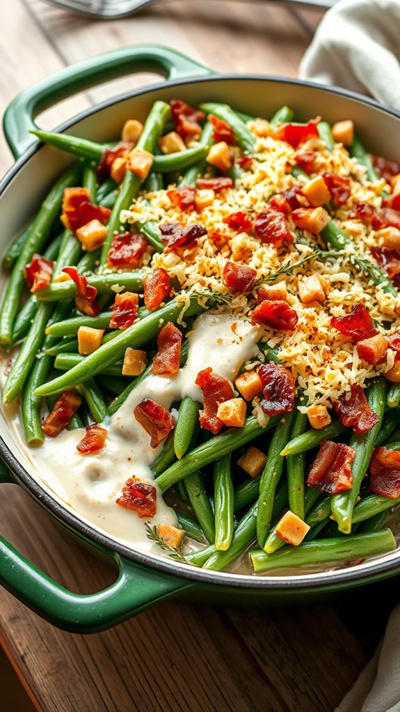 spicy bacon green bean casserole