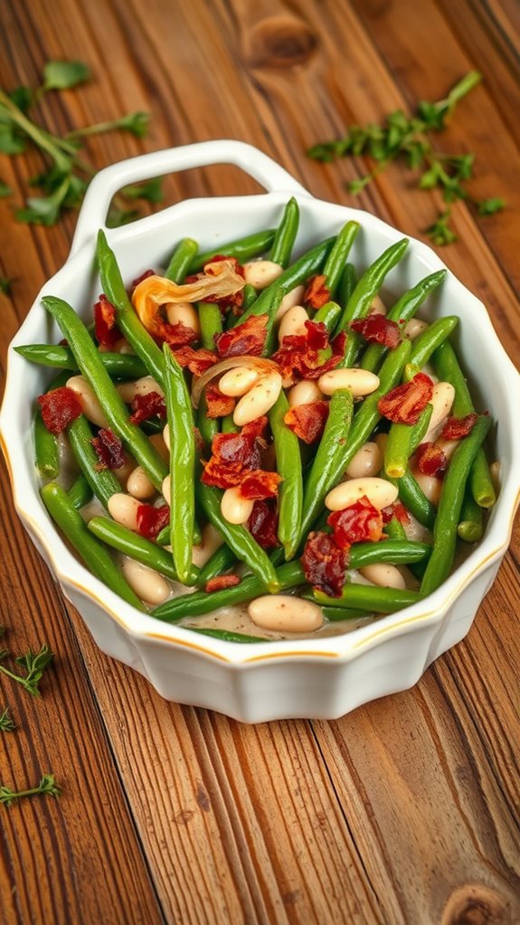 spicy bacon green bean casserole