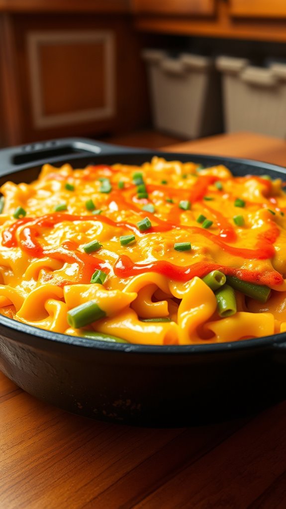 spicy buffalo noodle casserole
