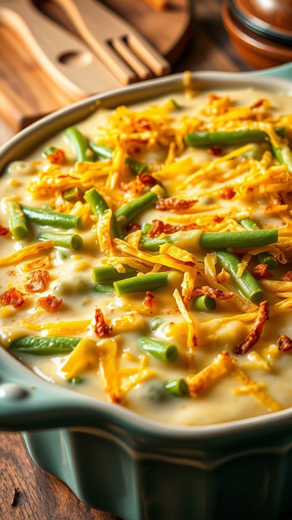 spicy cheese green bean casserole
