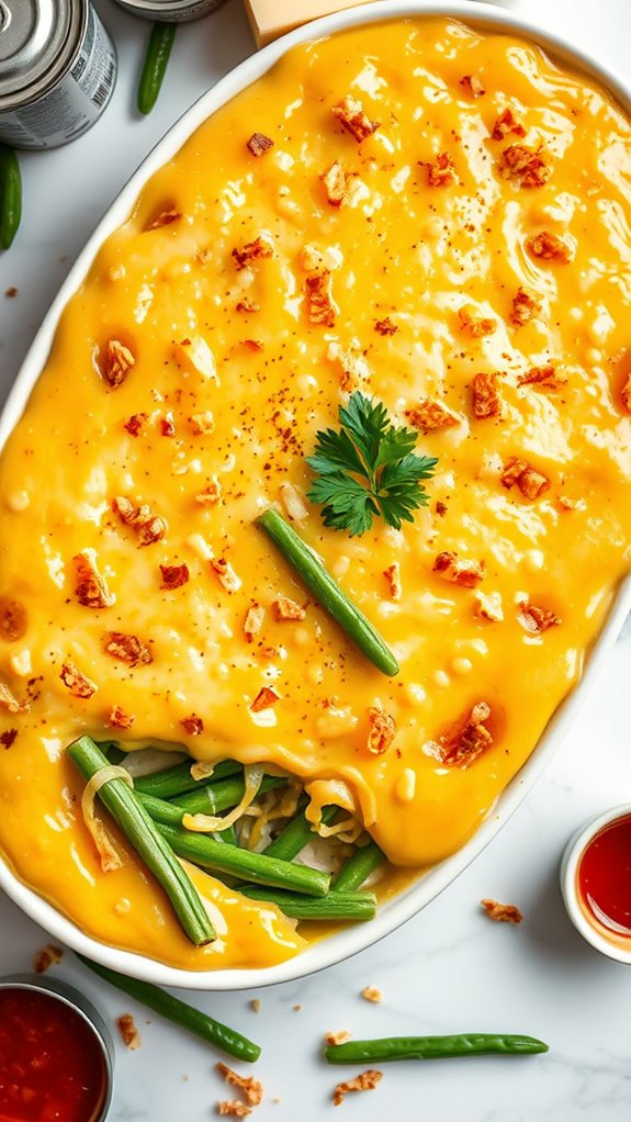 spicy cheesy green beans