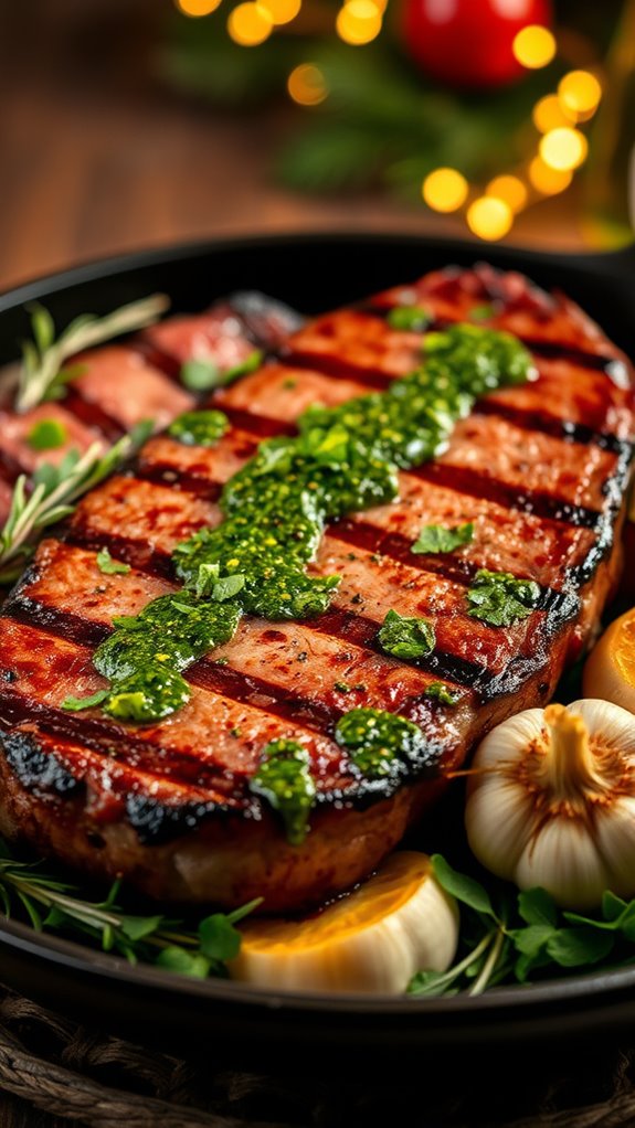 spicy chimichurri beef steak