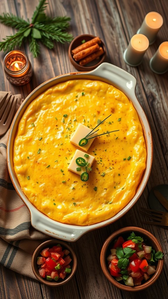 spicy creamy corn pudding