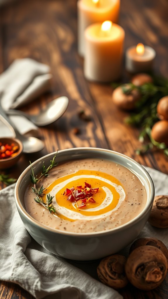 spicy creamy mushroom soup