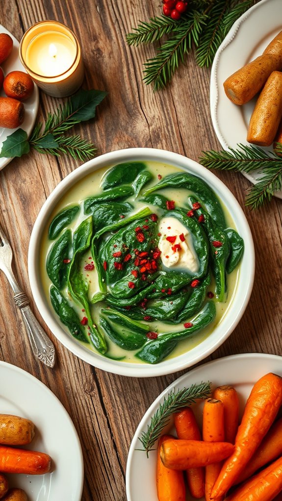 spicy creamy spinach dish
