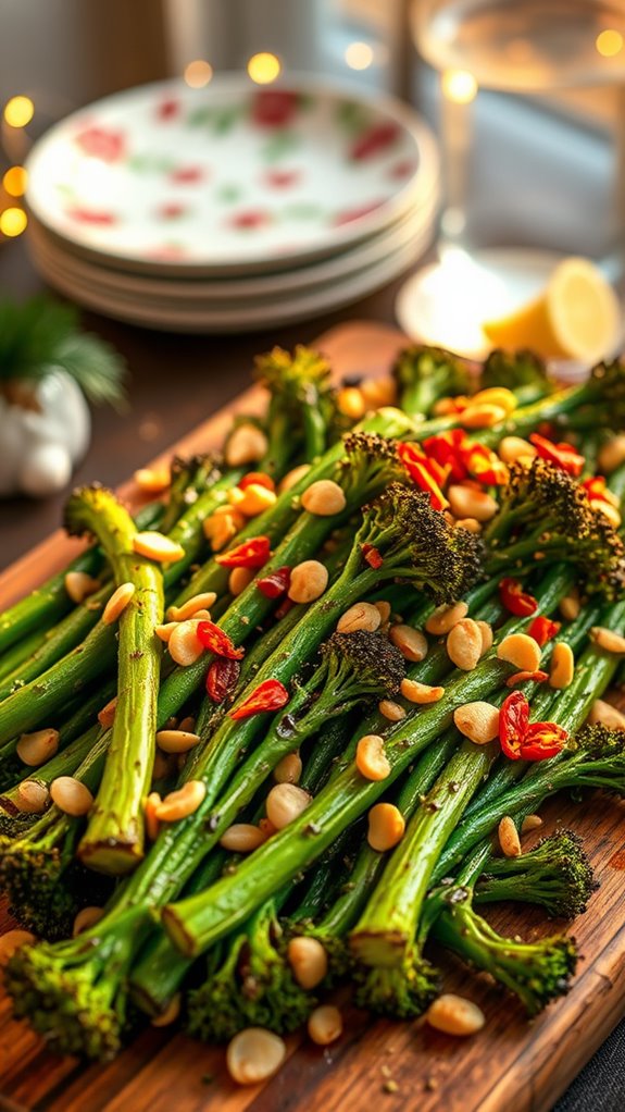 spicy garlic lemon broccolini