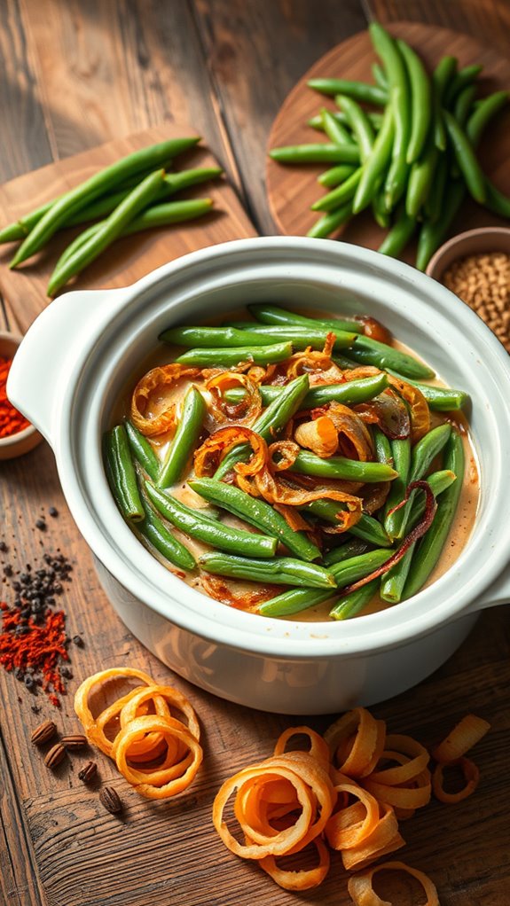 spicy green bean casserole