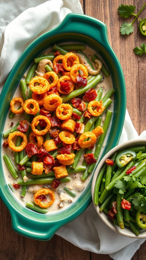 spicy green bean casserole