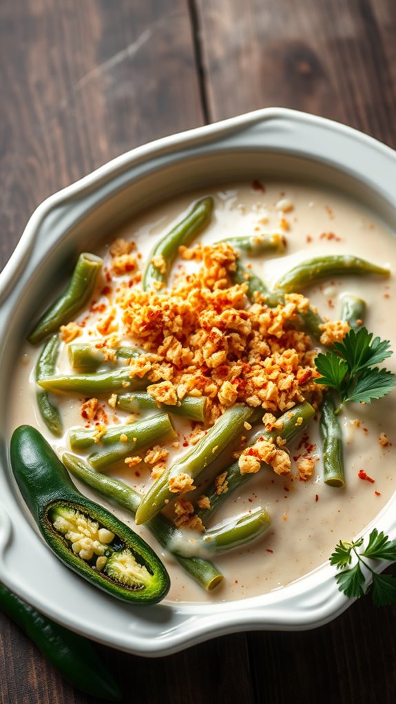spicy green bean casserole