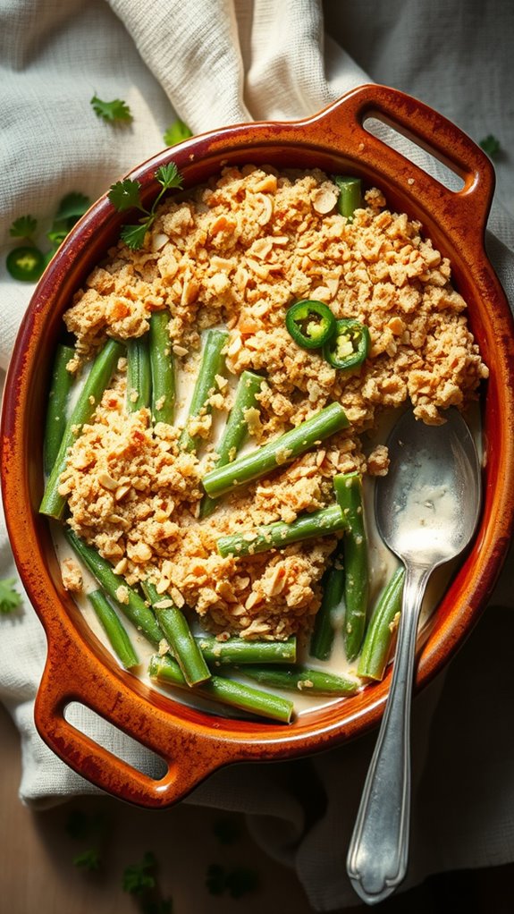 spicy green bean casserole