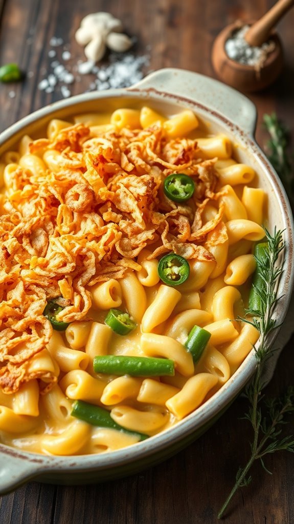 spicy green bean casserole pasta