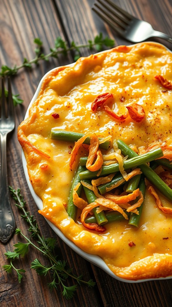 spicy green bean casserole twist