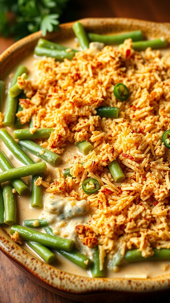 spicy green bean casserole