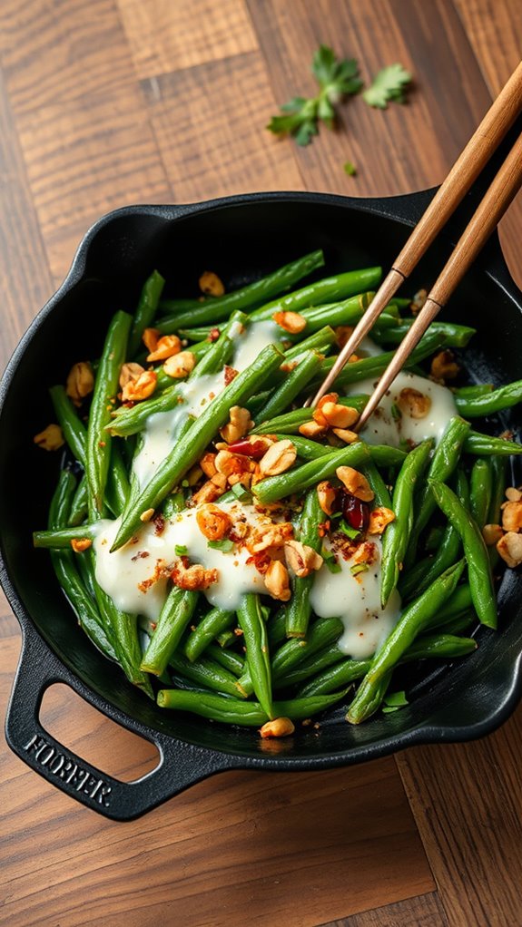 spicy green bean stir fry