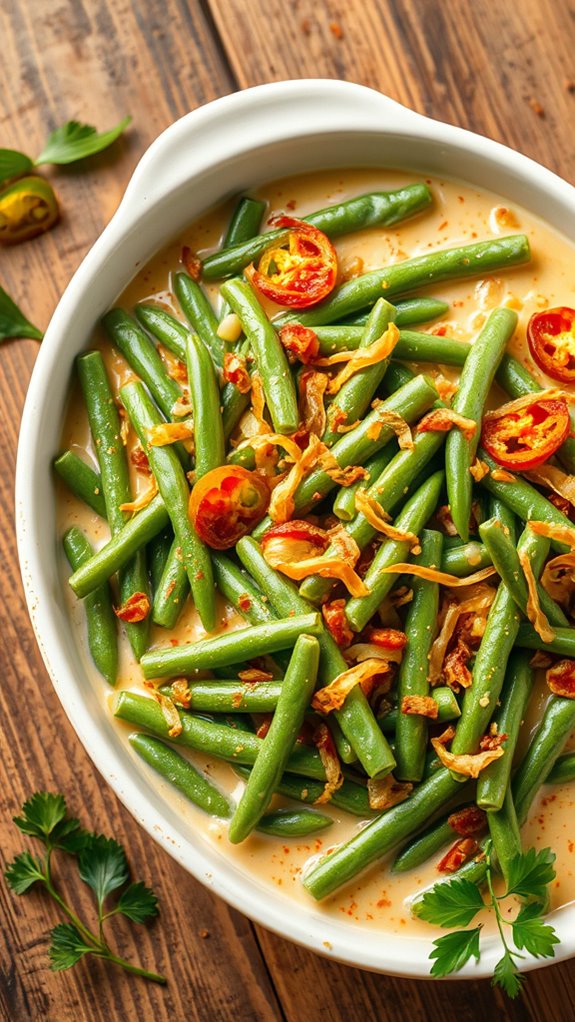 spicy jalape o green bean casserole
