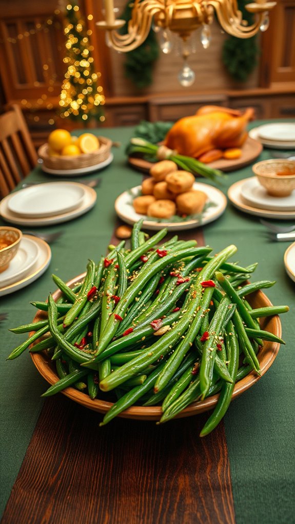 spicy sesame green beans