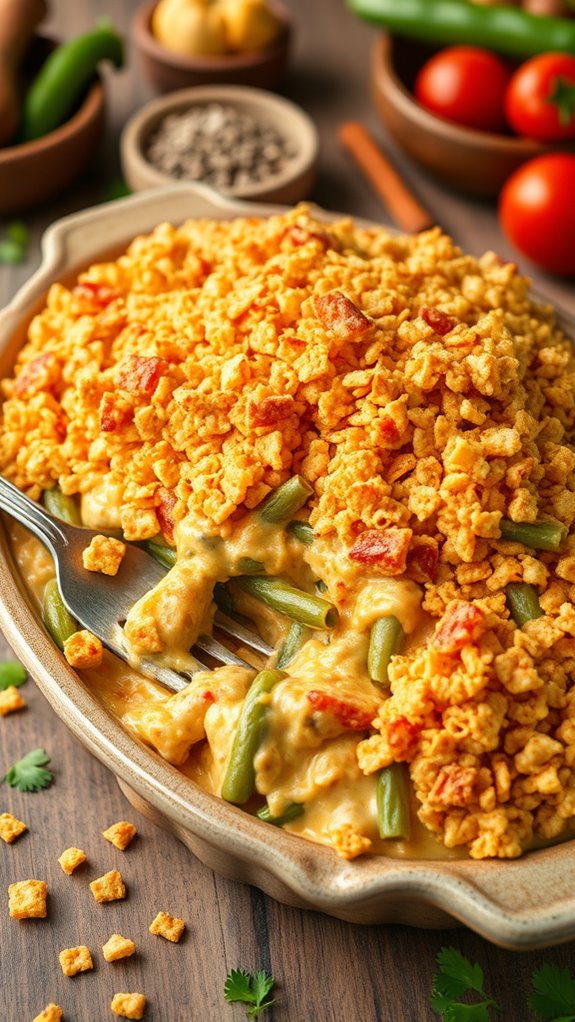 spicy southwestern green bean casserole