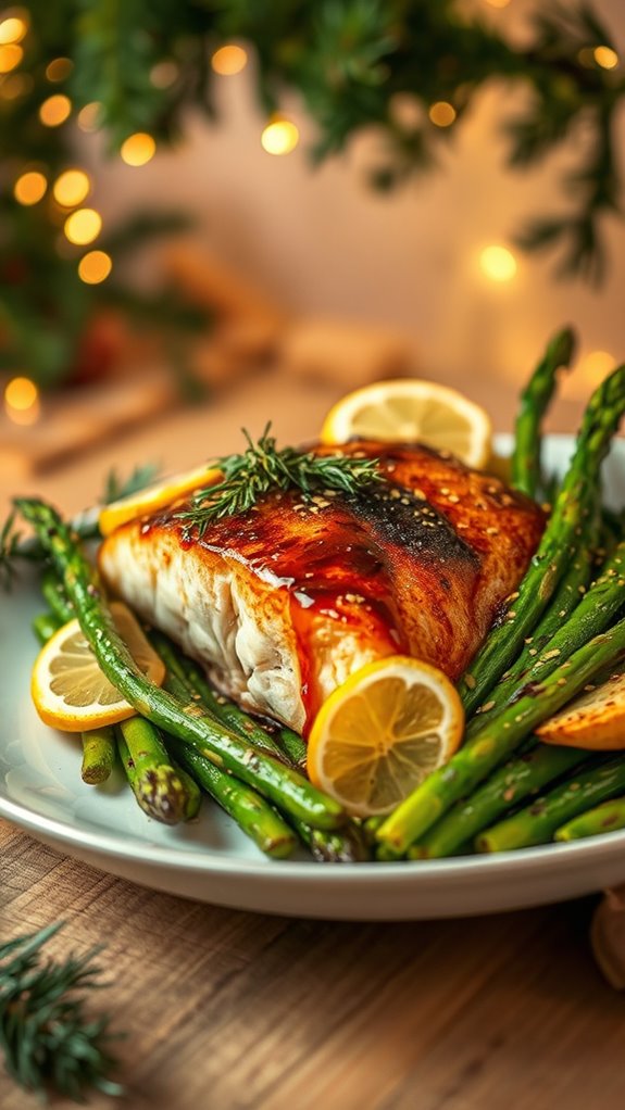 spicy soy glazed arctic char