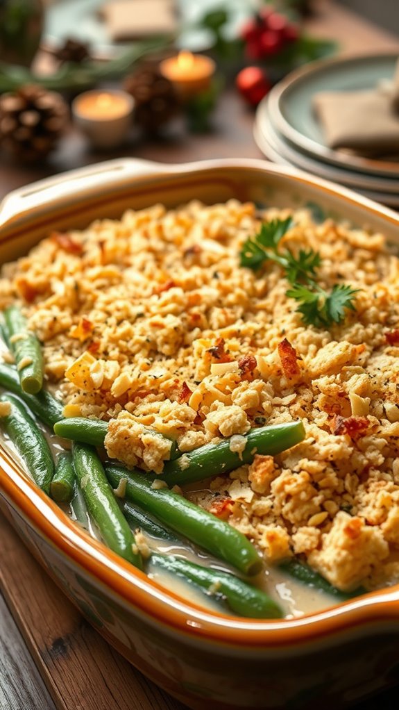 spinach feta green bean casserole