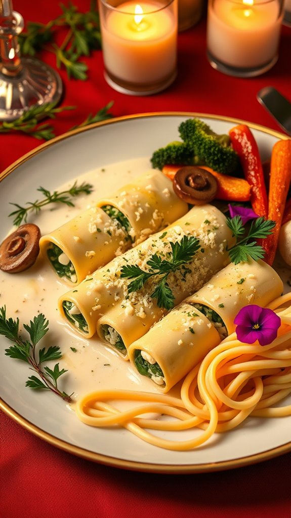 spinach ricotta cannelloni bake