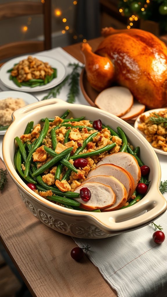 stuffed green bean casserole