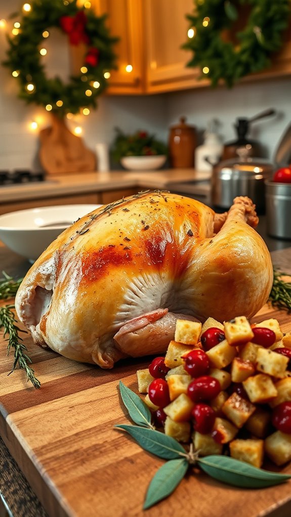 stuffed turkey breast preparation