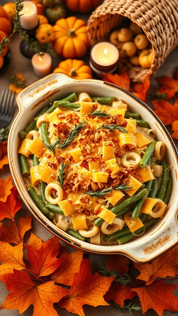 stuffing enhanced green bean casserole