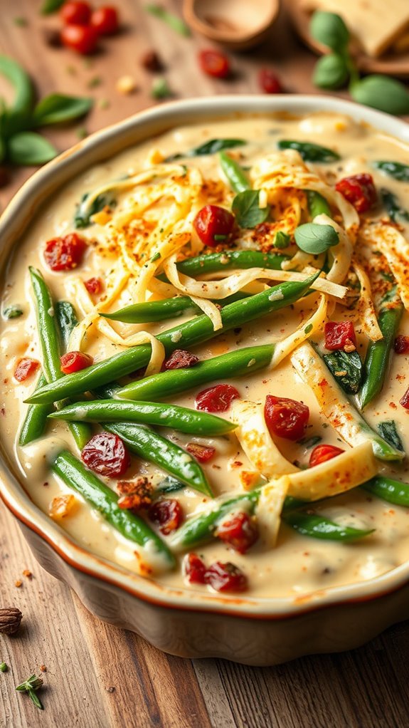 sun dried tomato spinach casserole