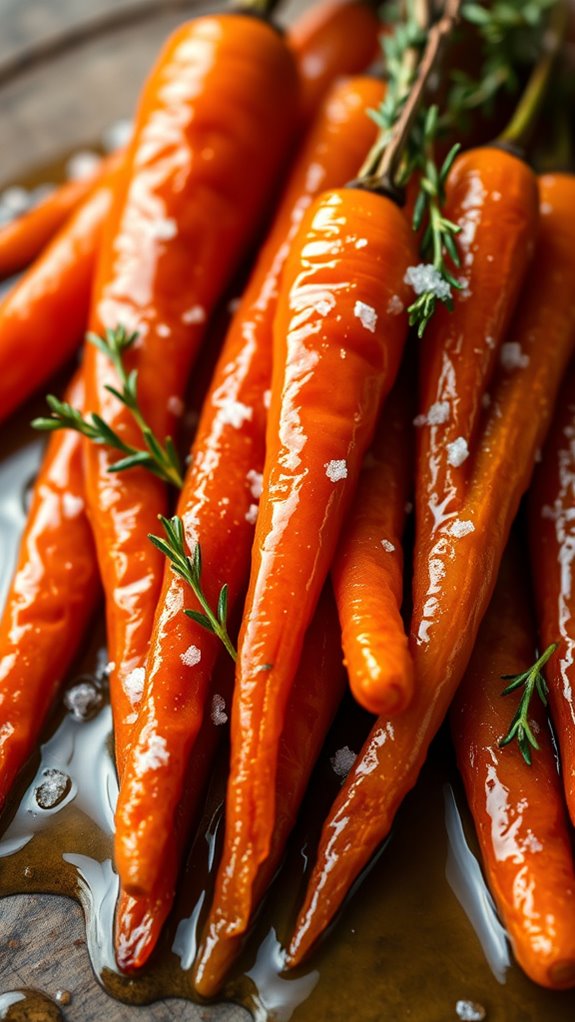 sweet garlic glazed carrots