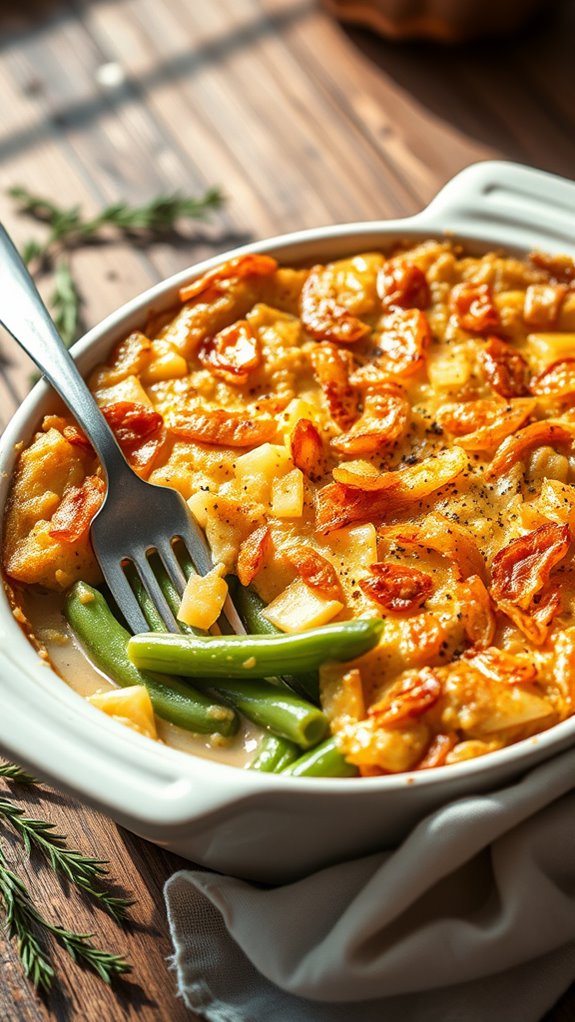 swiss cheese green bean casserole