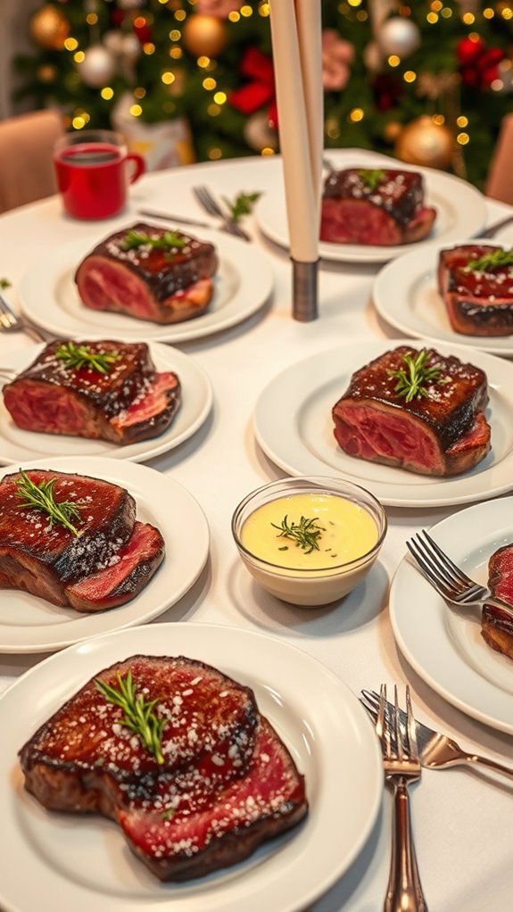 tender beef with b arnaise