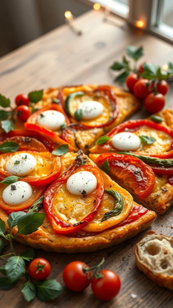 tomato mozzarella egg frittata