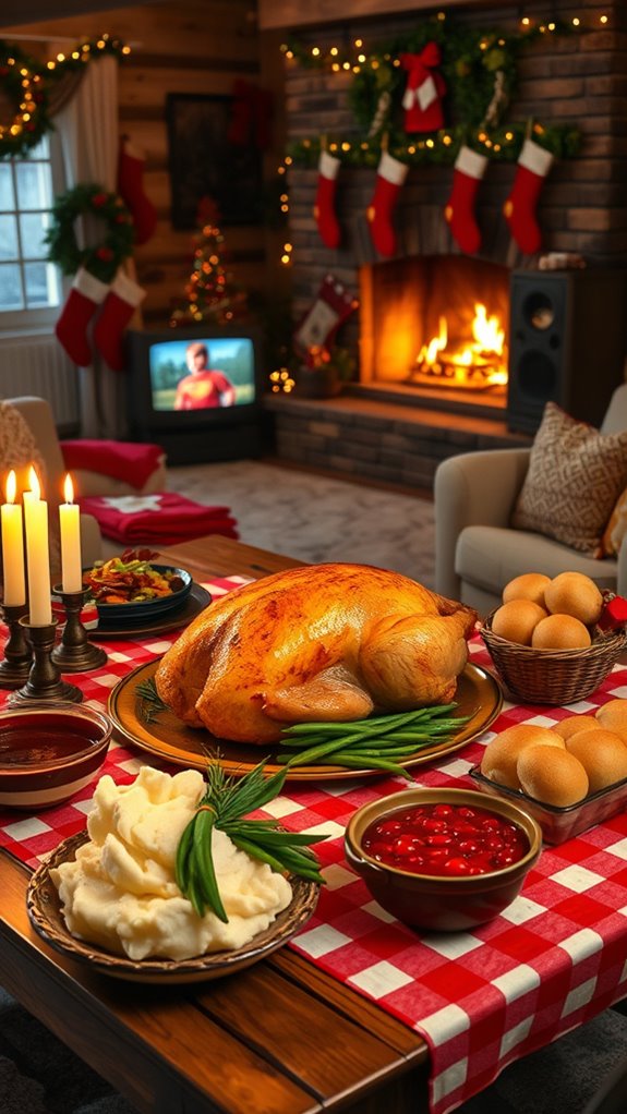 traditional holiday roast dinner