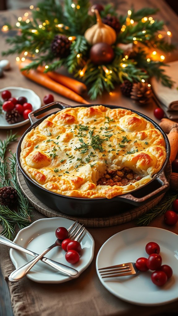 vegan curried lentil pie