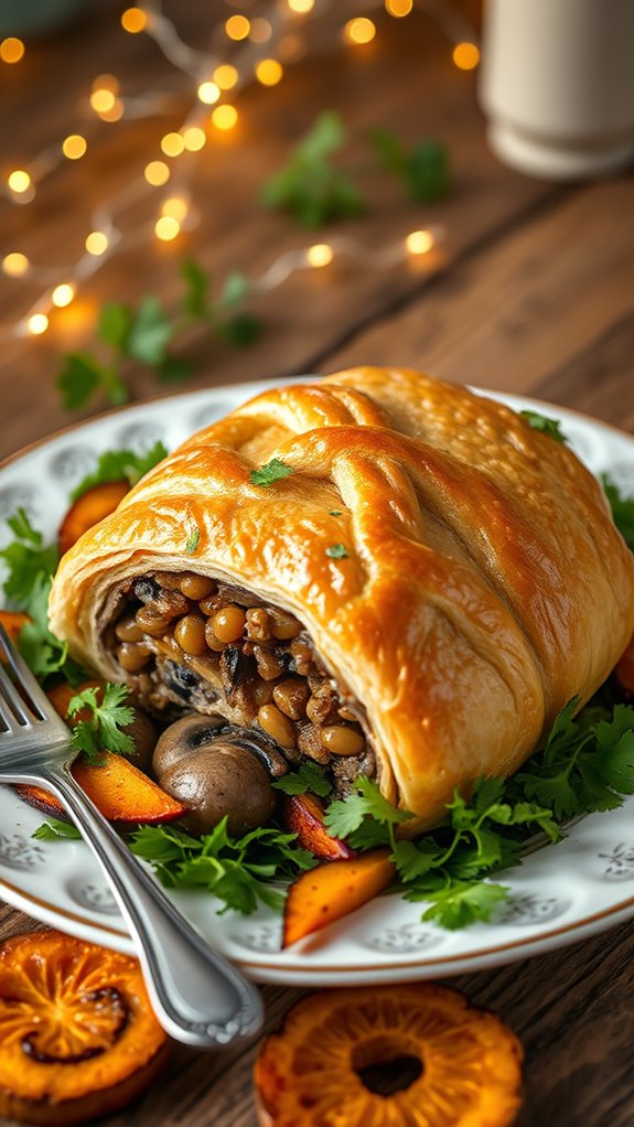 vegan curry mushroom wellington