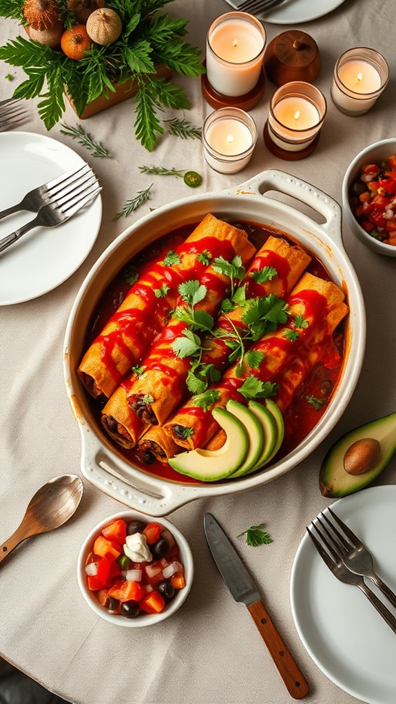 vegan enchiladas with sweet potatoes