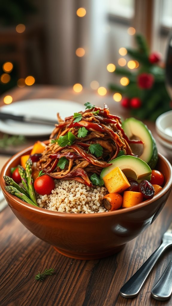 vegan jackfruit buddha bowl