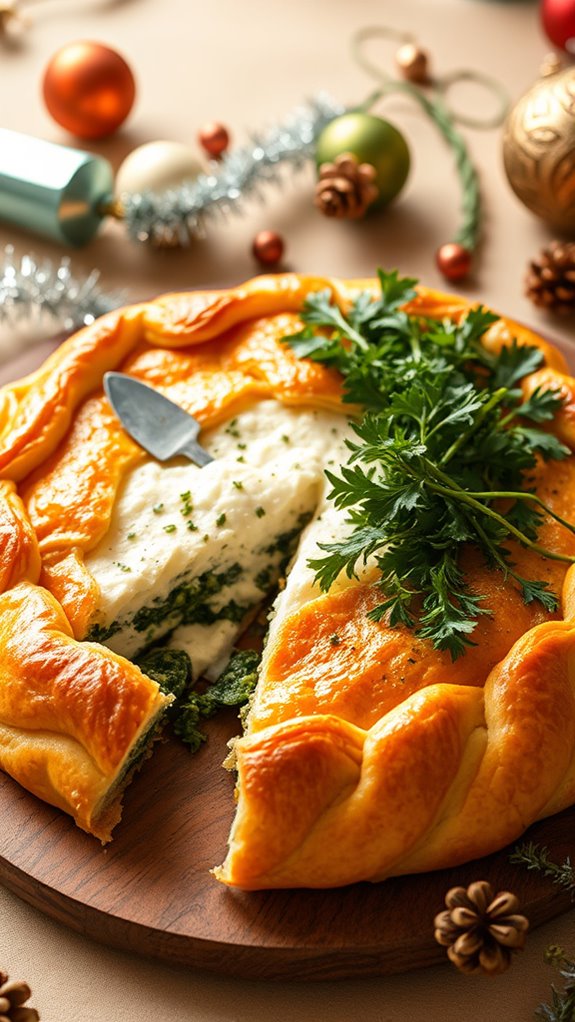 vegan spinach ricotta pastry