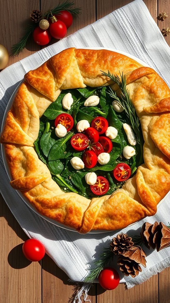 vegan spinach ricotta pie
