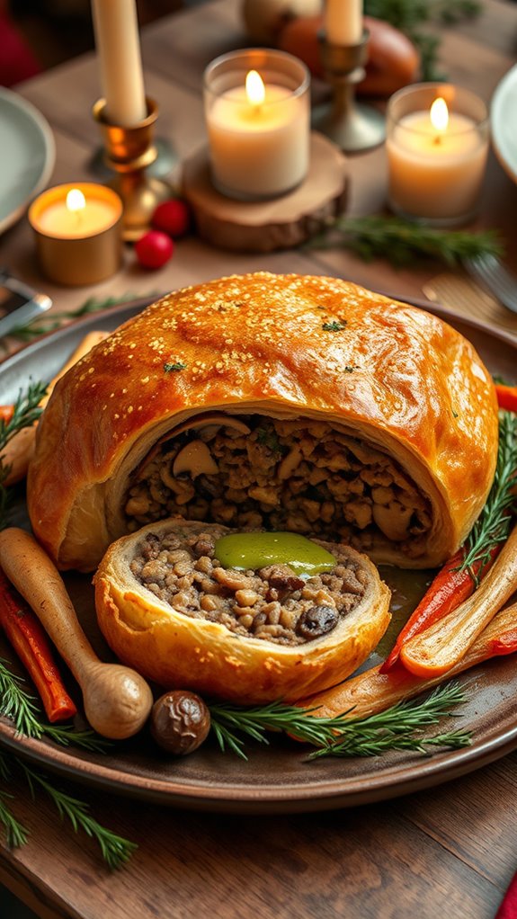 vegan walnut mushroom wellington